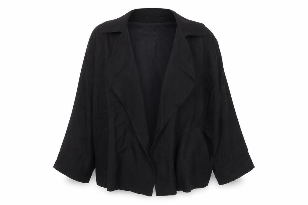 Phoebe English Women’s Black M Open Cotton Designer Jacket