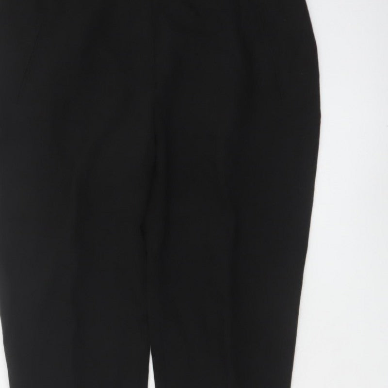 New Look Women Black UK 14 Tapered Lined Work Trousers