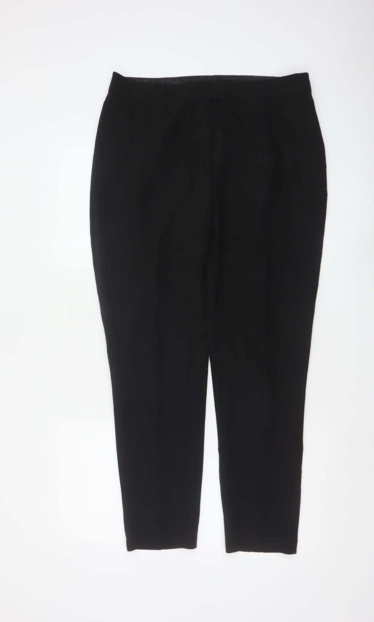 New Look Women Black UK 14 Tapered Lined Work Trousers