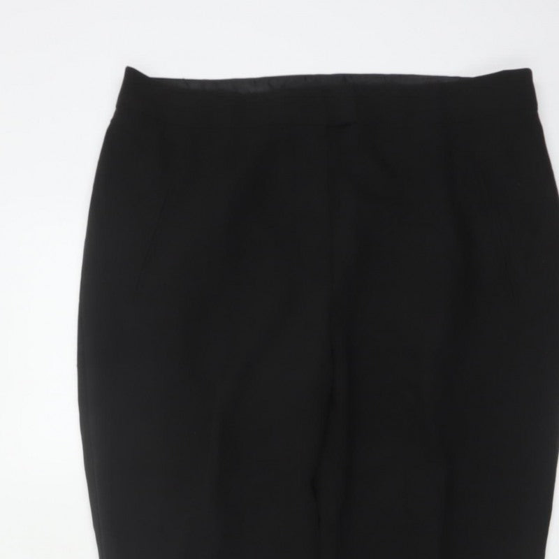 New Look Women Black UK 14 Tapered Lined Work Trousers