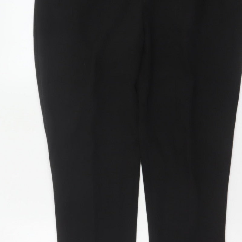 New Look Women Black UK 14 Tapered Lined Work Trousers