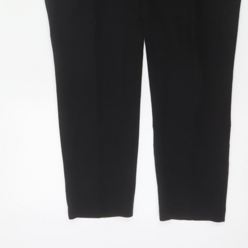New Look Women Black UK 14 Tapered Lined Work Trousers
