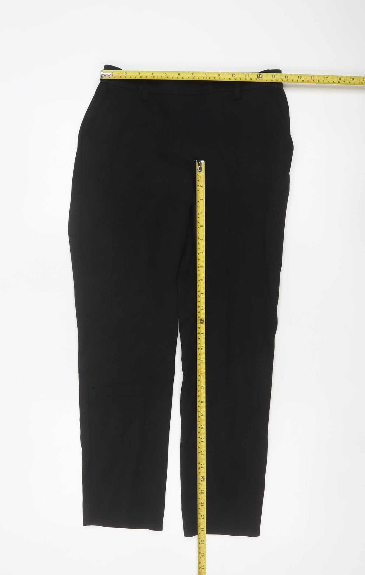 H&M Women’s Black UK 10 Straight Leg Tailored Dress Trousers