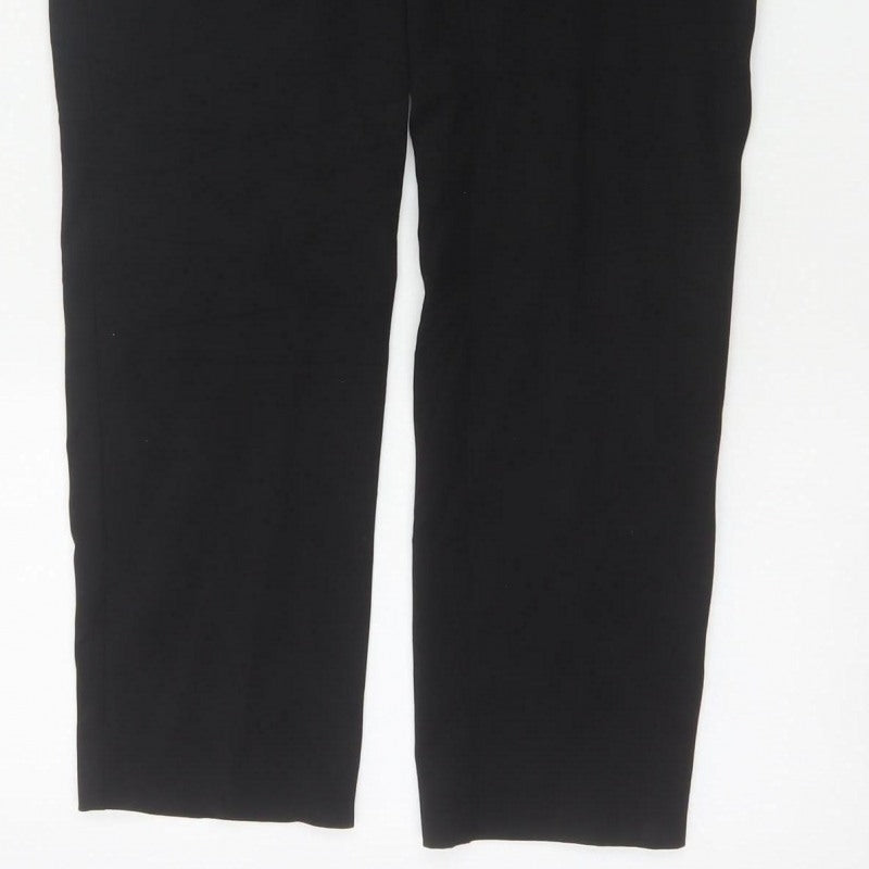 H&M Women’s Black UK 10 Straight Leg Tailored Dress Trousers