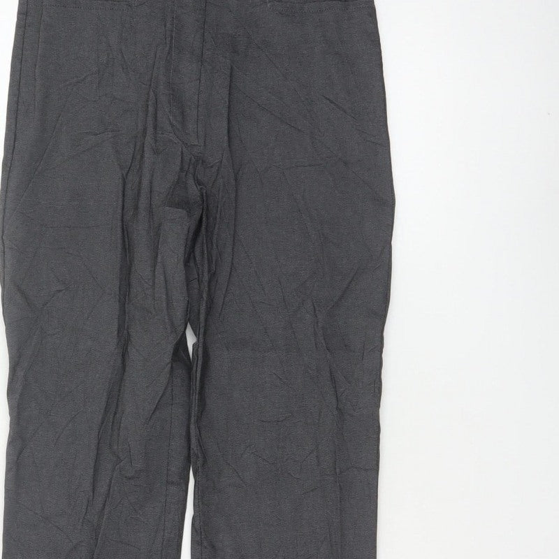 Urban Stitch Womens Grey UK 12 Straight Work Trousers