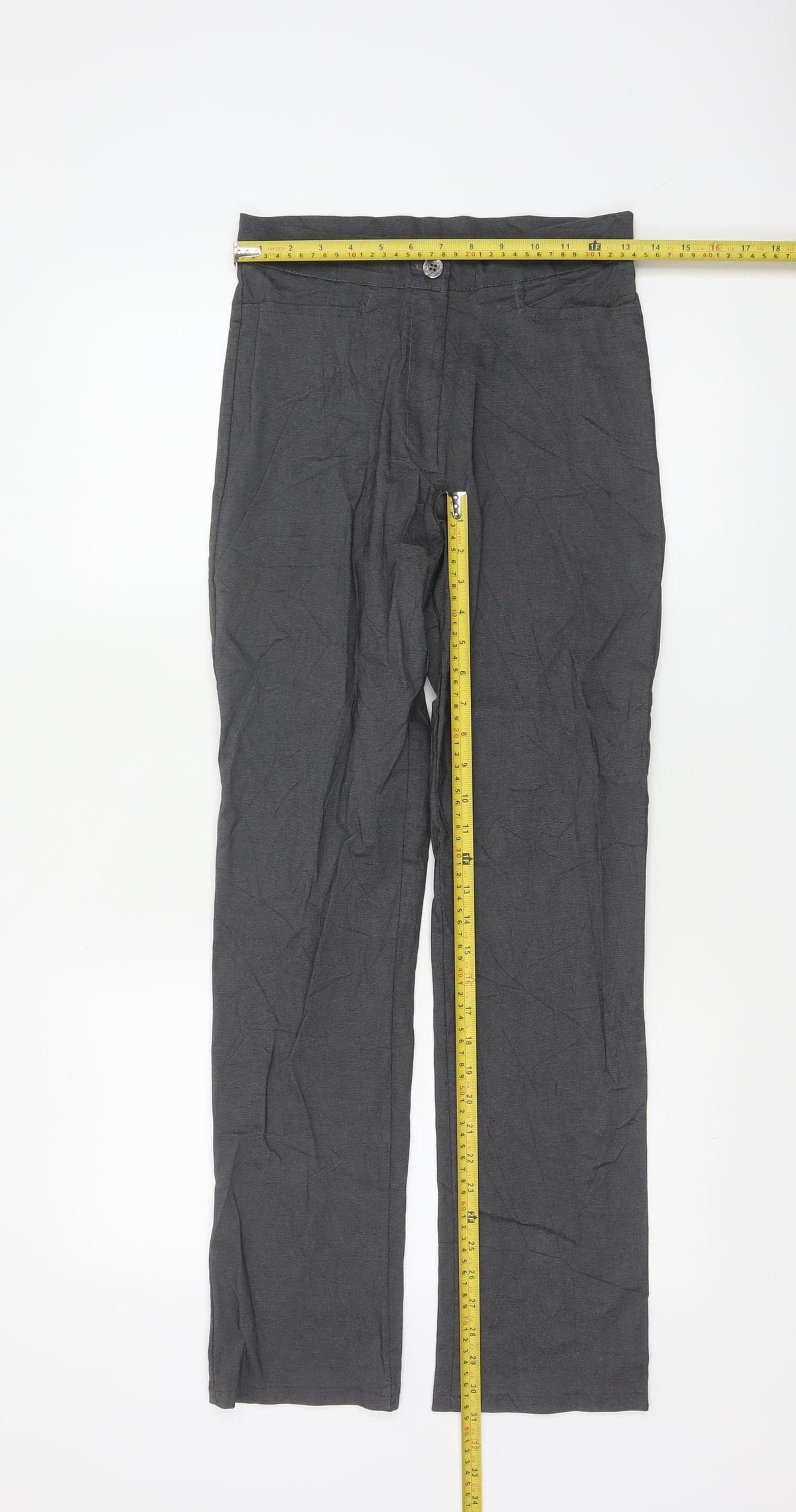 Urban Stitch Womens Grey UK 12 Straight Work Trousers