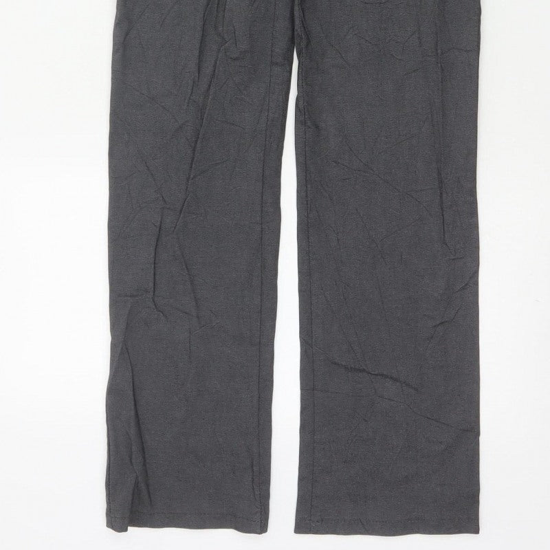 Urban Stitch Womens Grey UK 12 Straight Work Trousers