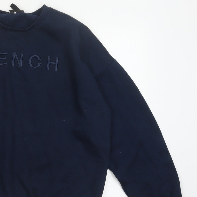 Bench Women’s Blue UK 20 3XL Logo Pullover Sweatshirt