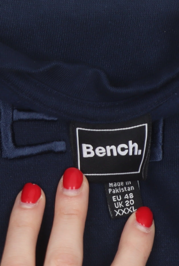 Bench Women’s Blue UK 20 3XL Logo Pullover Sweatshirt