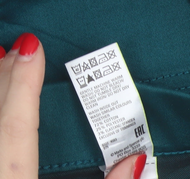 M&S Women’s Dark Aqua Size 6 Regular High Rise Skinny Jeggings