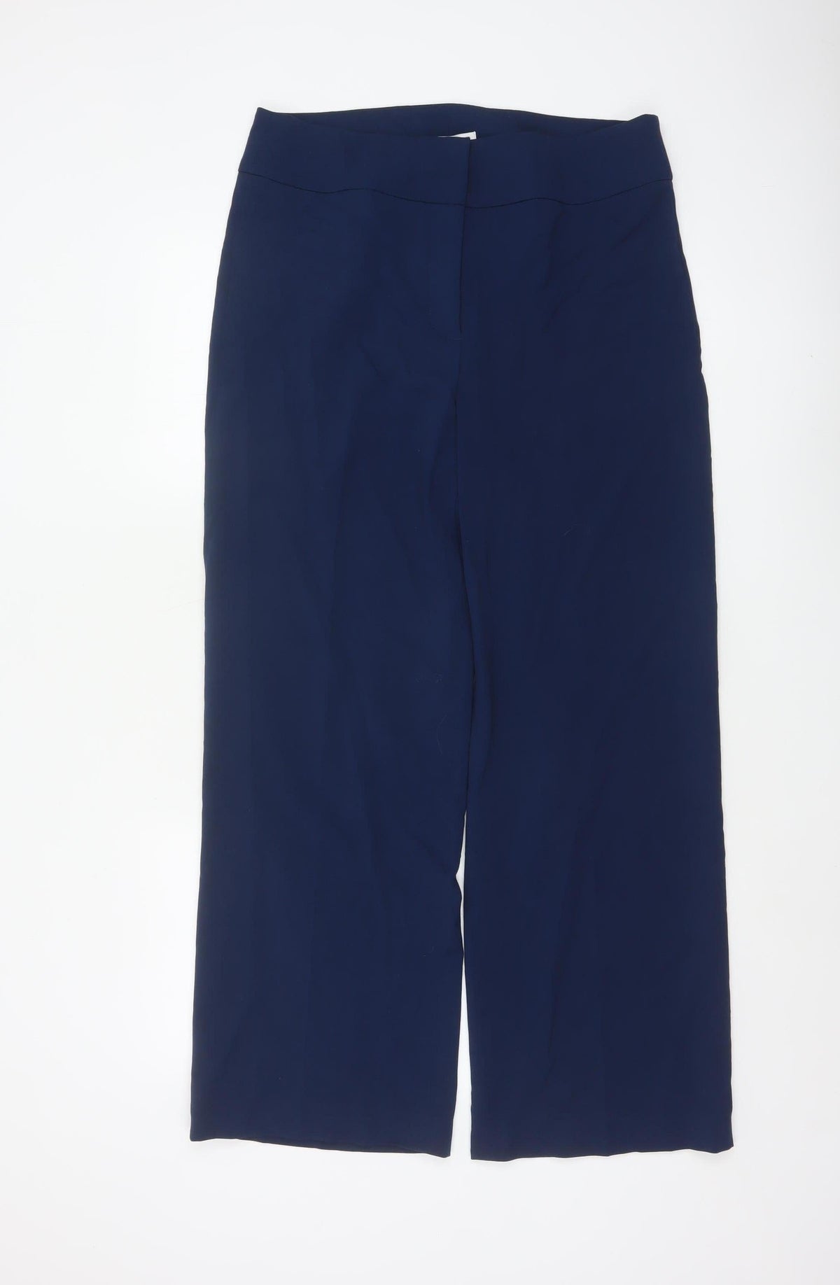 Damart Women Navy UK 16 Wide Leg Stretch Smart Trousers