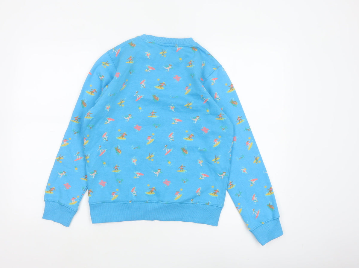 Saltrock Girls Blue Surf Print Sweatshirt Age 11-12 Years Pullover