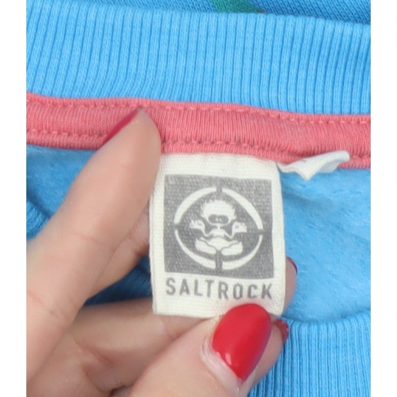 Saltrock Girls Blue Surf Print Sweatshirt Age 11-12 Years Pullover