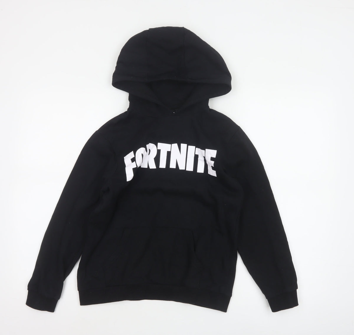 Fortnite Boys Black Logo Graphic Pullover Hoodie 11-12 Years