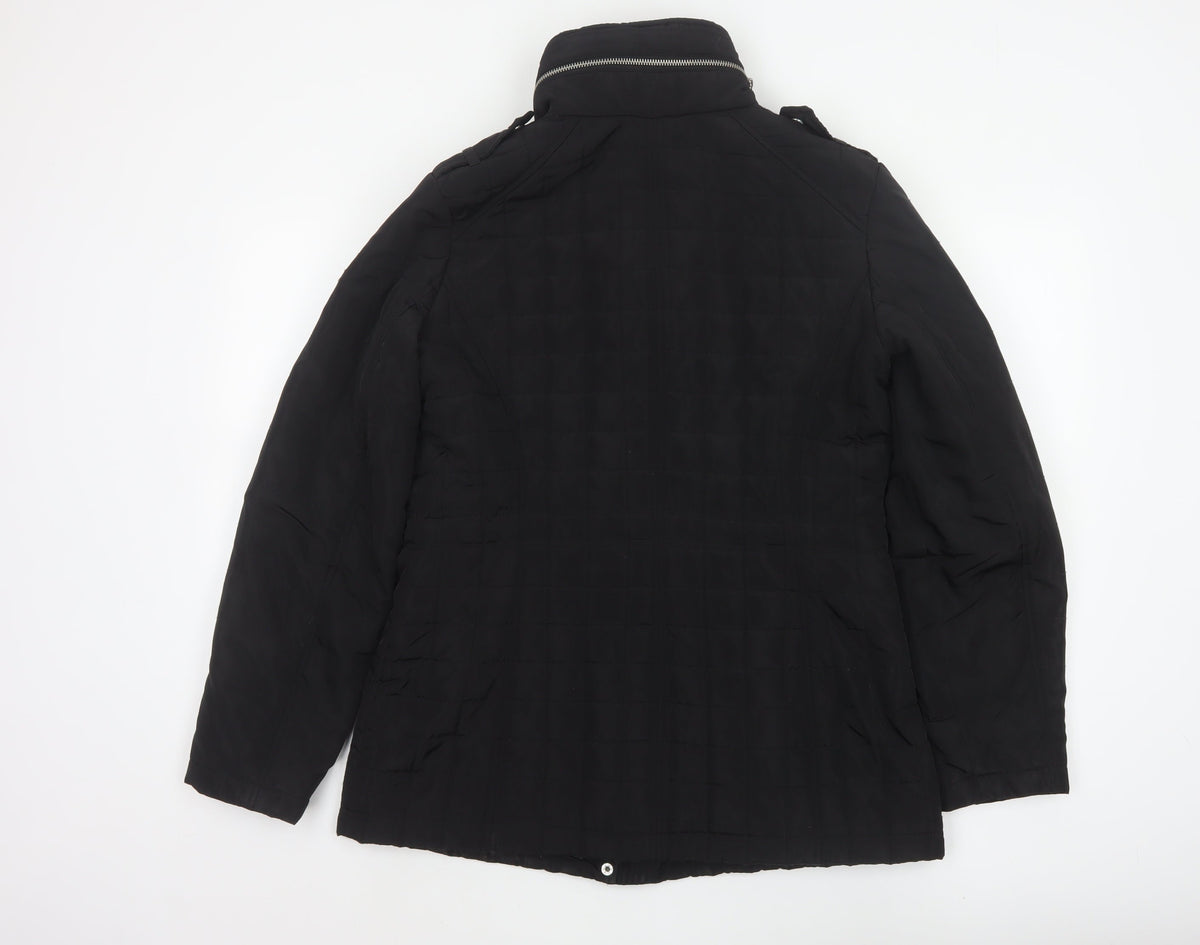 Michael Kors Women’s Black M Quilted Puffer Military Jacket Coat
