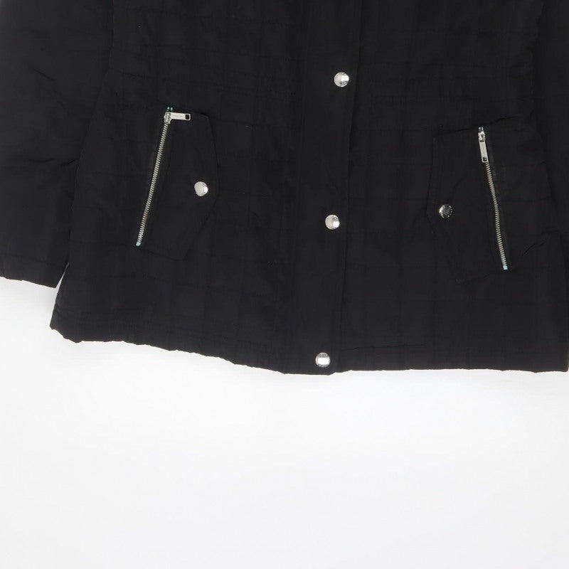 Michael Kors Women’s Black M Quilted Puffer Military Jacket Coat
