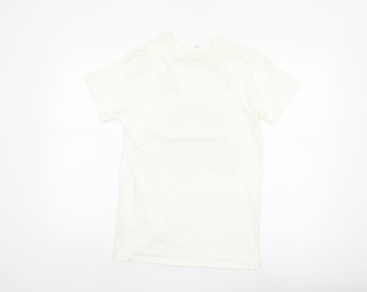 Volkswagen Women’s Ivory XS Christmas Camper Van Crew Neck T-Shirt