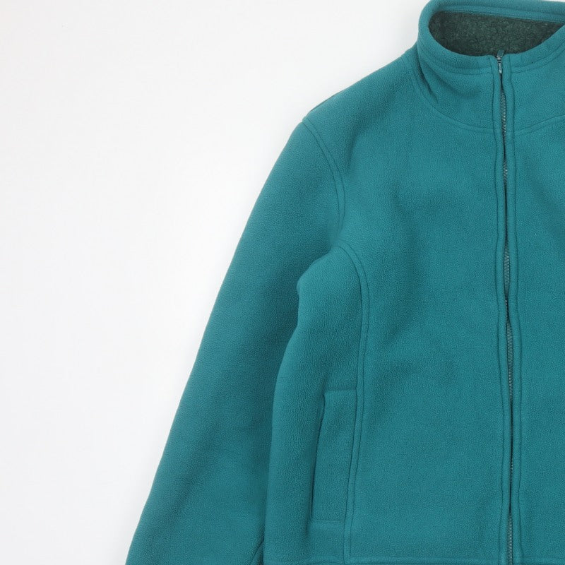 Amalina Women’s Teal UK 12 Floral Embroidered Fleece Zip Jacket