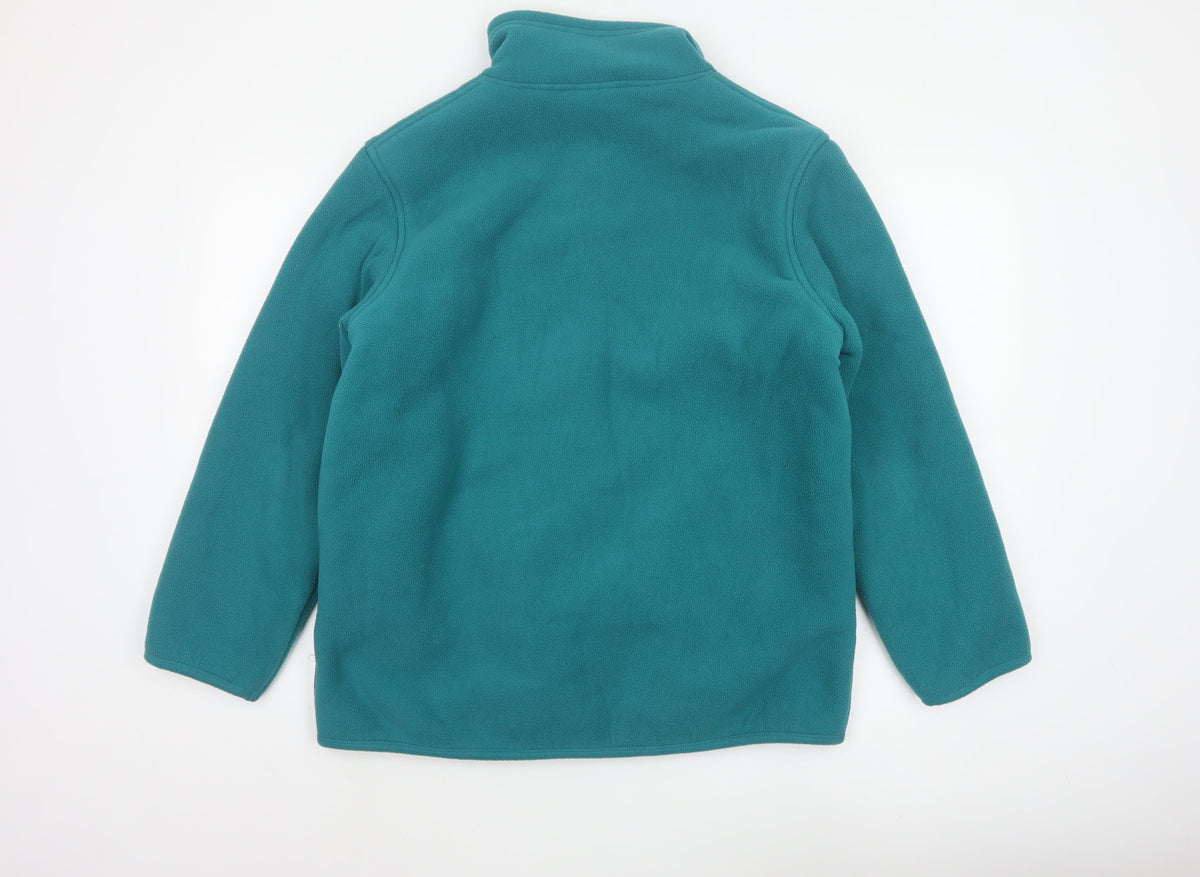 Amalina Women’s Teal UK 12 Floral Embroidered Fleece Zip Jacket