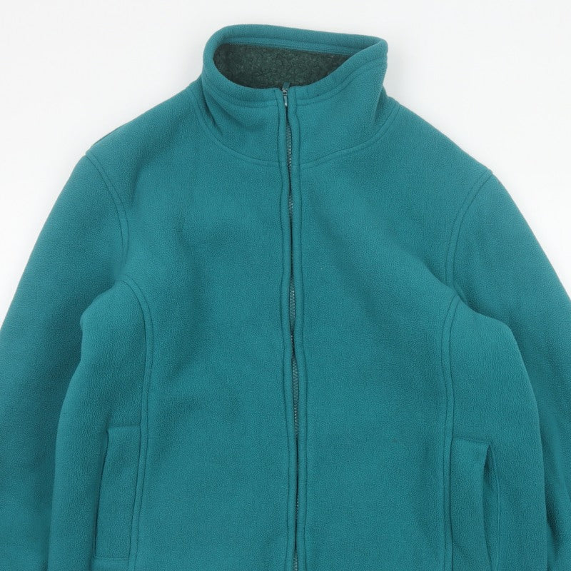 Amalina Women’s Teal UK 12 Floral Embroidered Fleece Zip Jacket