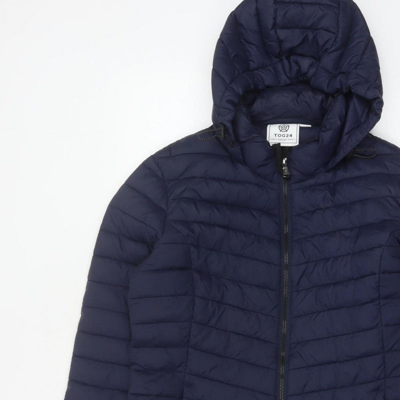 TOG24 Women’s Blue Size 14 Hooded Quilted Puffer Jacket