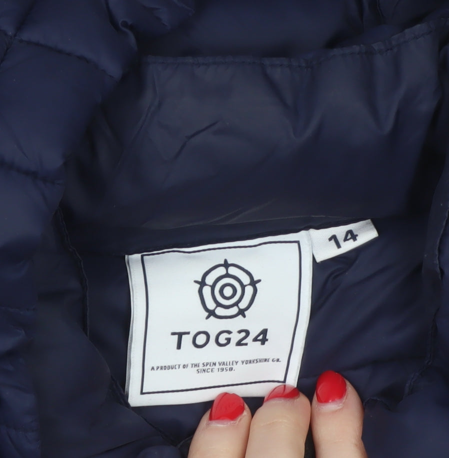 TOG24 Women’s Blue Size 14 Hooded Quilted Puffer Jacket