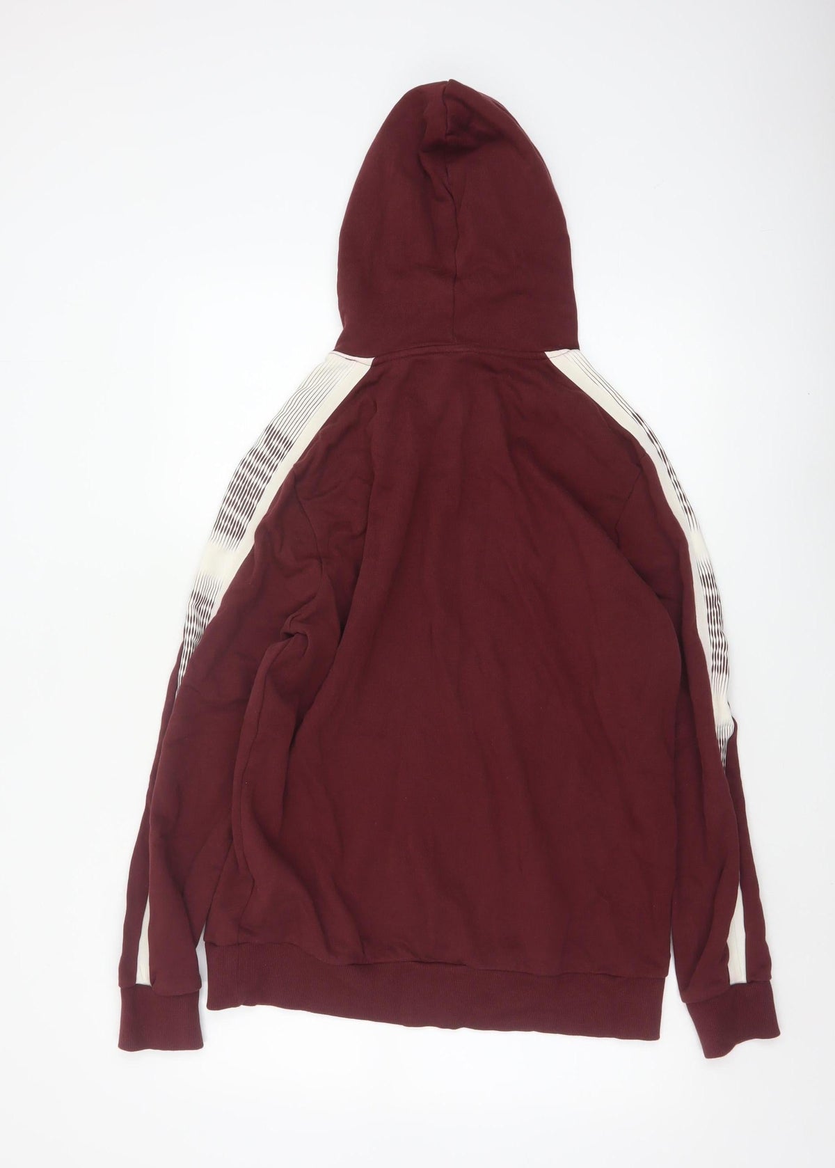 Puma Men’s Burgundy L Pullover Hoodie Logo Stripe Sports