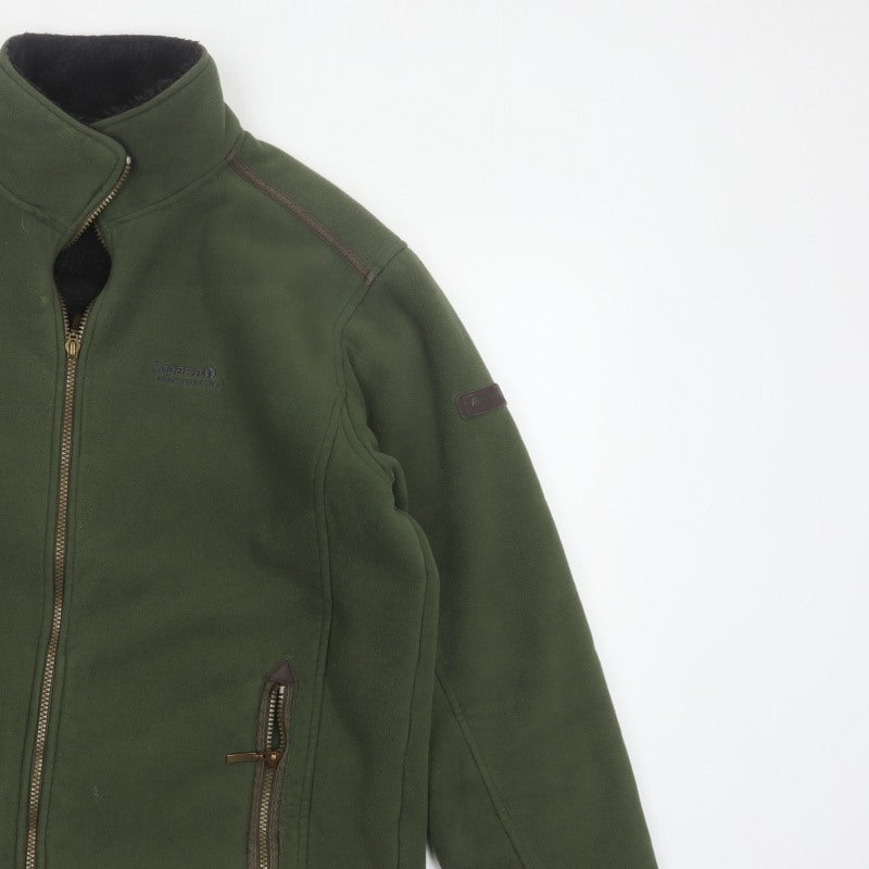 Regatta Men’s Green L Fleece Full Zip Outdoor Jacket Pockets