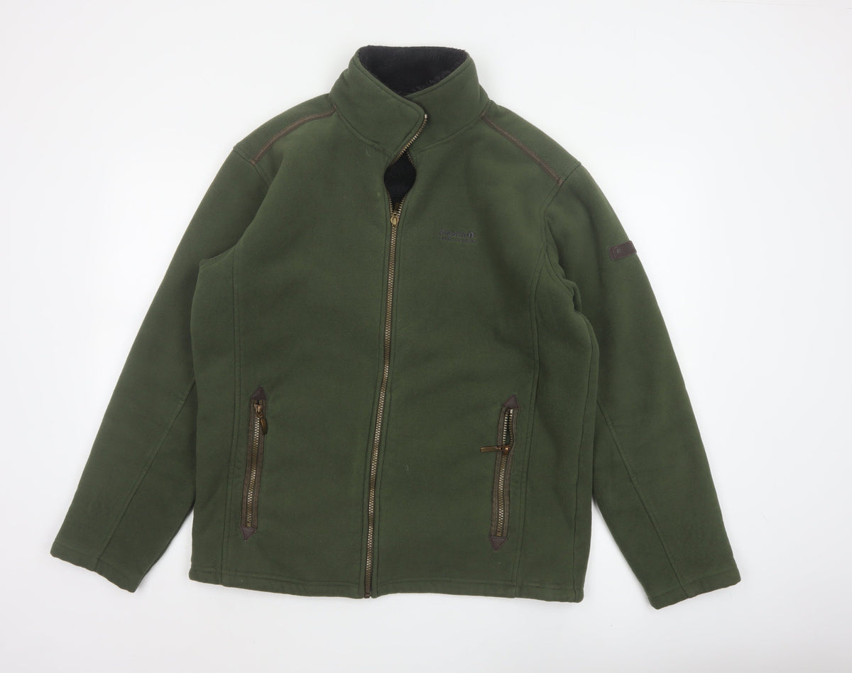 Regatta Men’s Green L Fleece Full Zip Outdoor Jacket Pockets