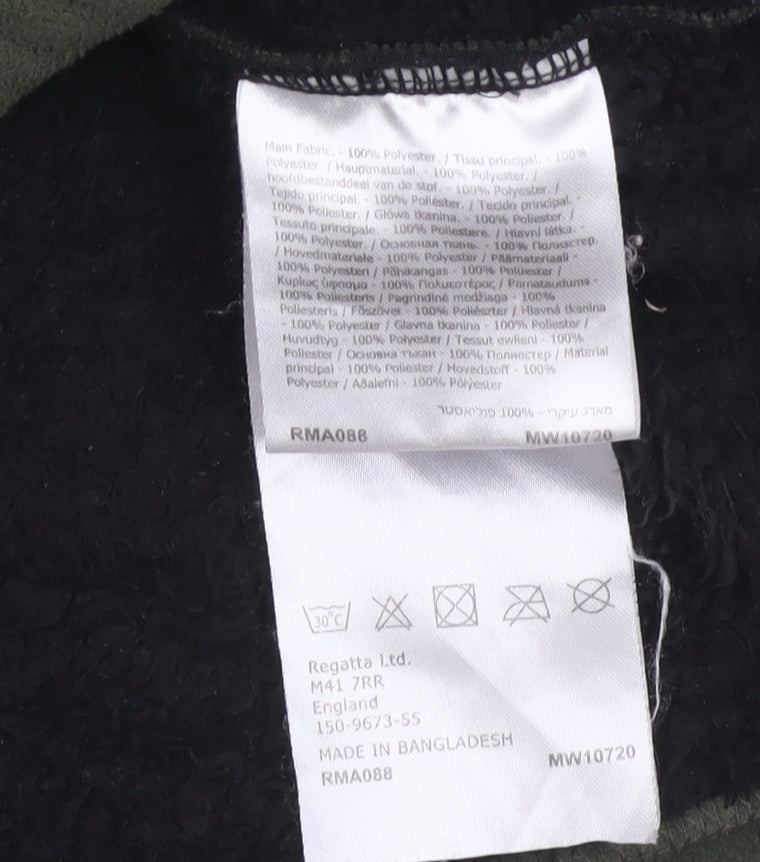 Regatta Men’s Green L Fleece Full Zip Outdoor Jacket Pockets