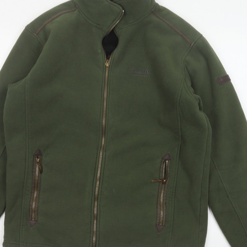 Regatta Men’s Green L Fleece Full Zip Outdoor Jacket Pockets