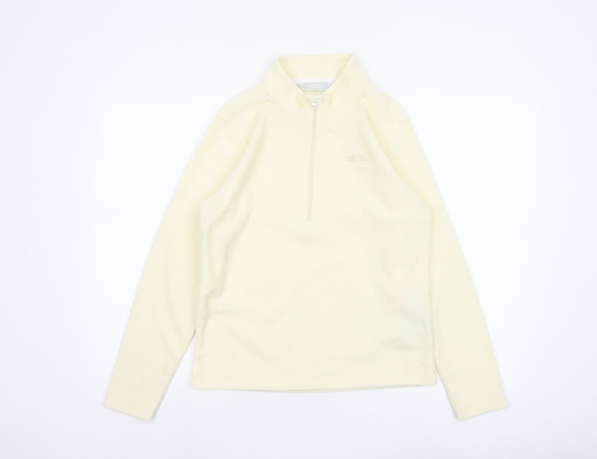 Regatta Girls Ivory 15-16 Years Quarter Zip Fleece Sweatshirt