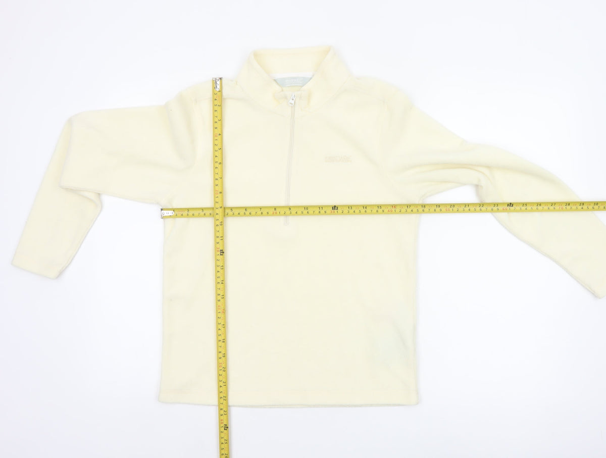 Regatta Girls Ivory 15-16 Years Quarter Zip Fleece Sweatshirt