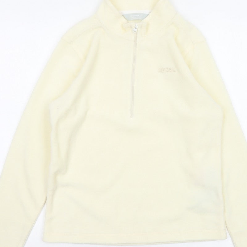 Regatta Girls Ivory 15-16 Years Quarter Zip Fleece Sweatshirt