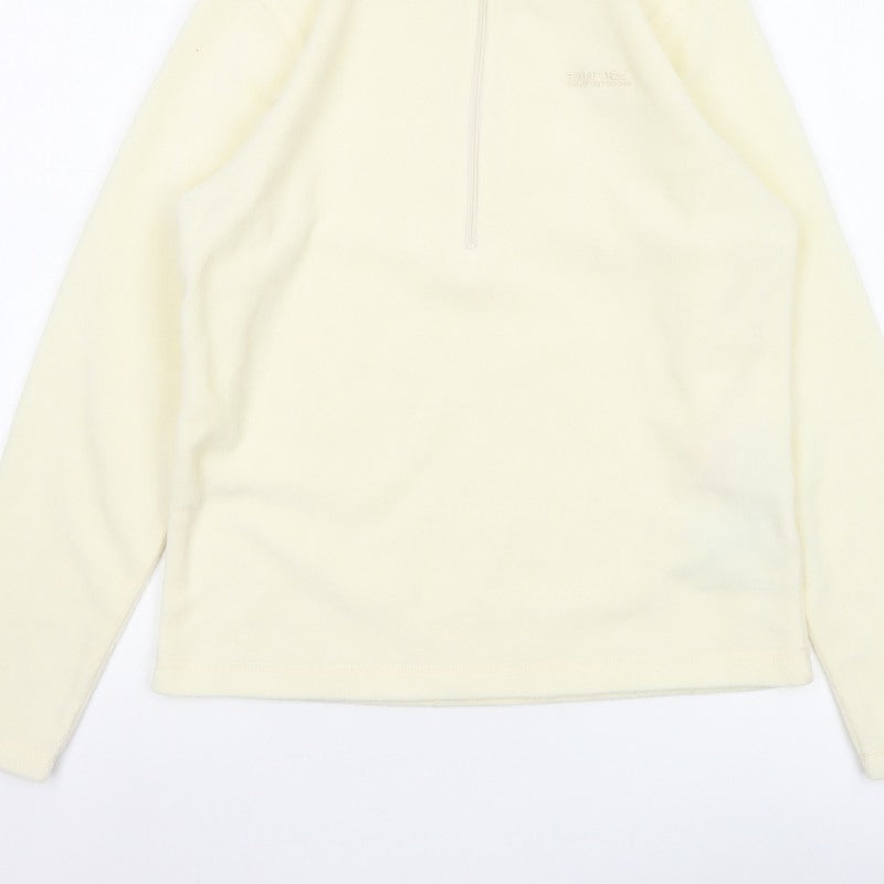 Regatta Girls Ivory 15-16 Years Quarter Zip Fleece Sweatshirt