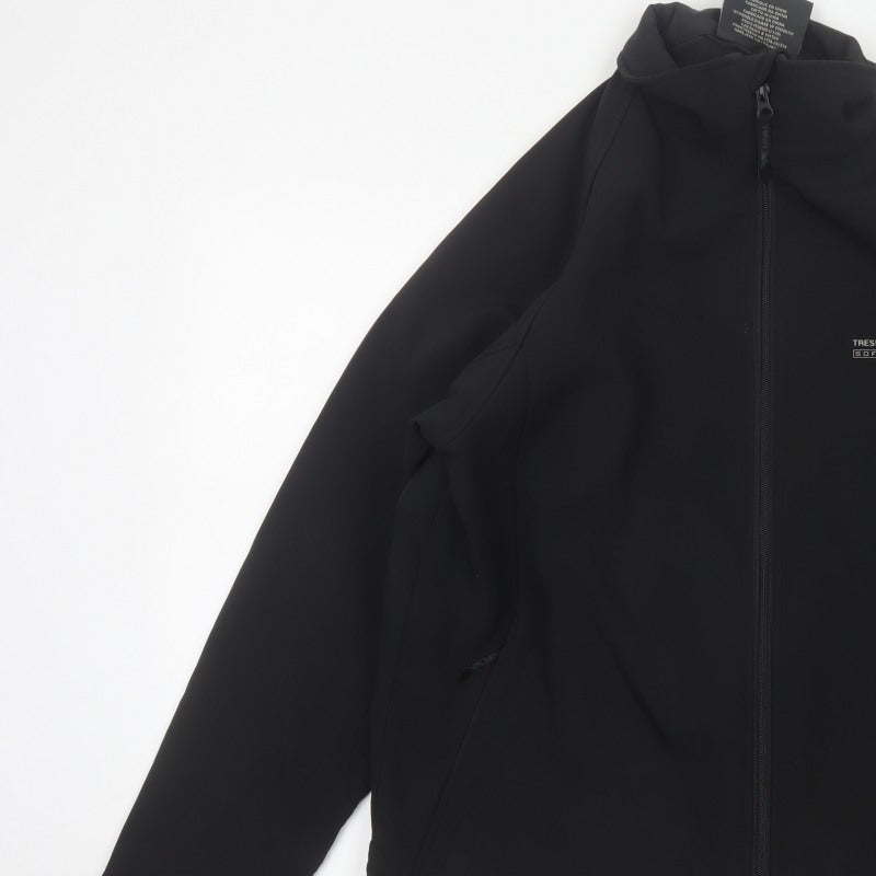 Trespass Men’s Black L Softshell Wind Resistant Full Zip Jacket