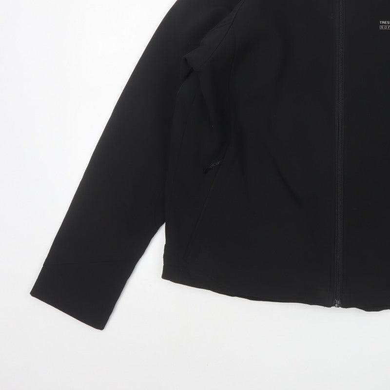 Trespass Men’s Black L Softshell Wind Resistant Full Zip Jacket