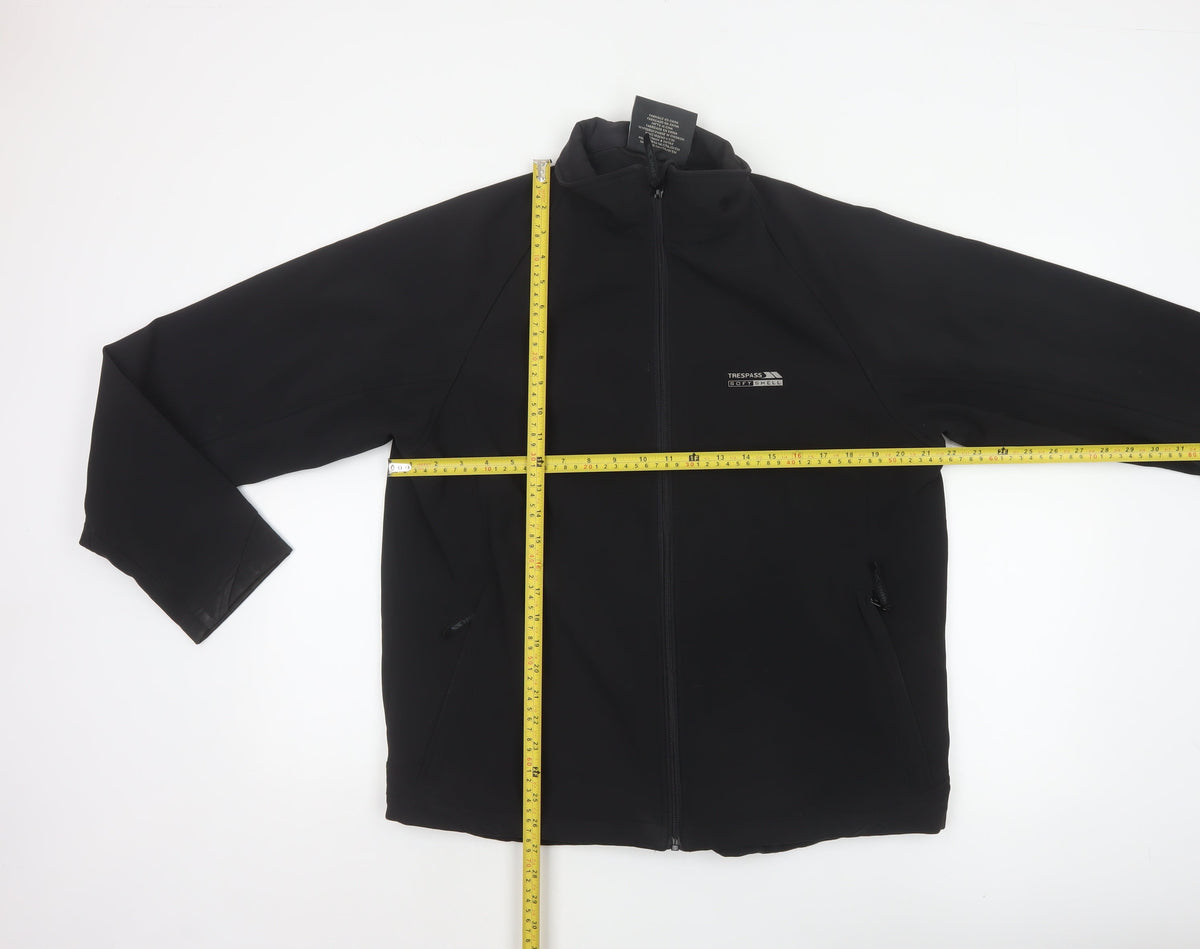 Trespass Men’s Black L Softshell Wind Resistant Full Zip Jacket