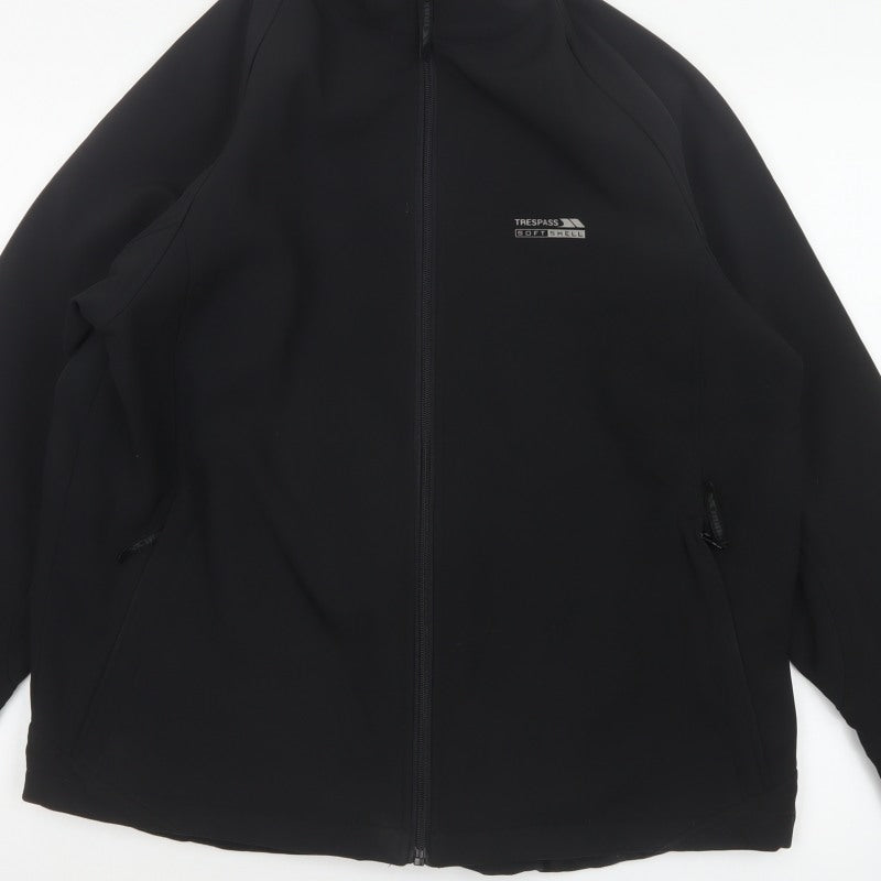 Trespass Men’s Black L Softshell Wind Resistant Full Zip Jacket