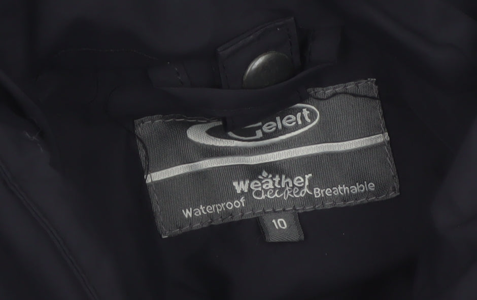 Gelert Women’s Black Size 10 Weatherproof Hooded Rain Jacket