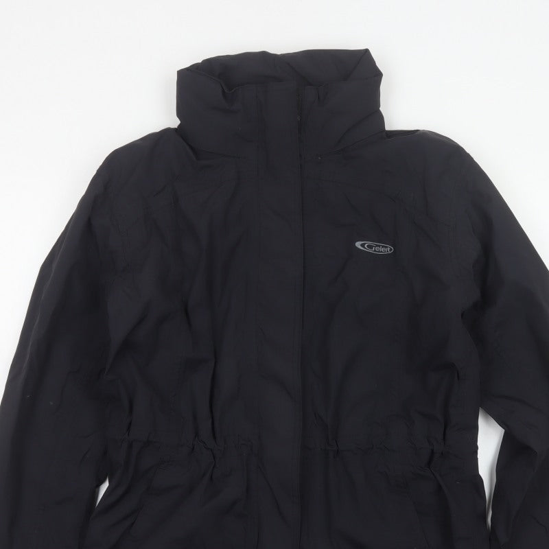 Gelert Women’s Black Size 10 Weatherproof Hooded Rain Jacket