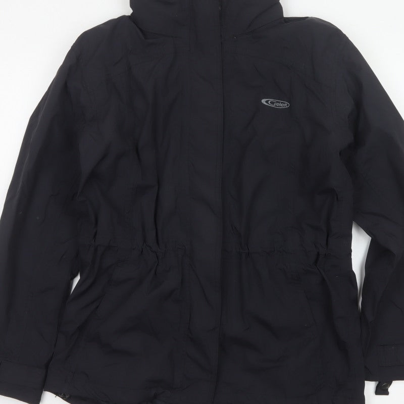 Gelert Women’s Black Size 10 Weatherproof Hooded Rain Jacket
