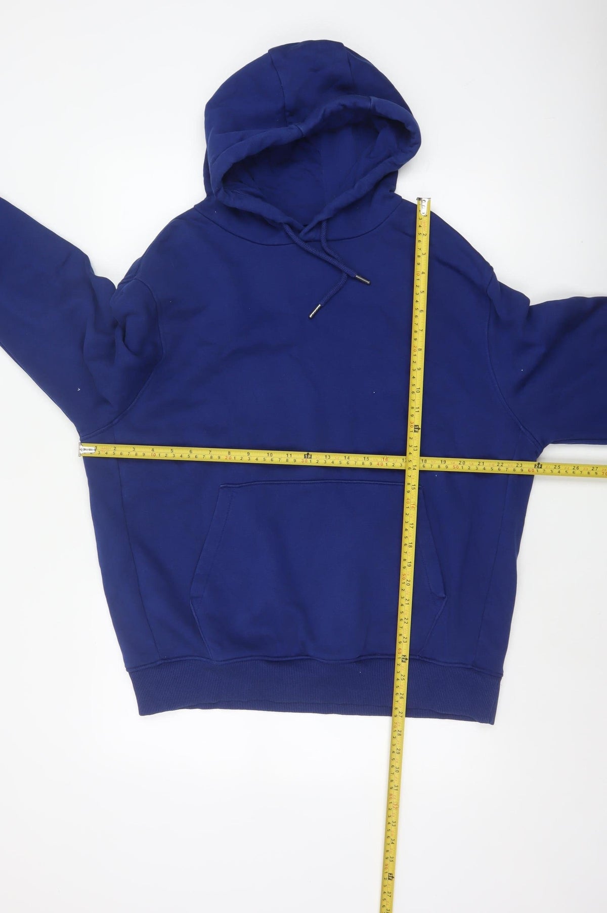 Next Men's Blue M Pullover Hooded Cotton Blend Fleece Hoodie