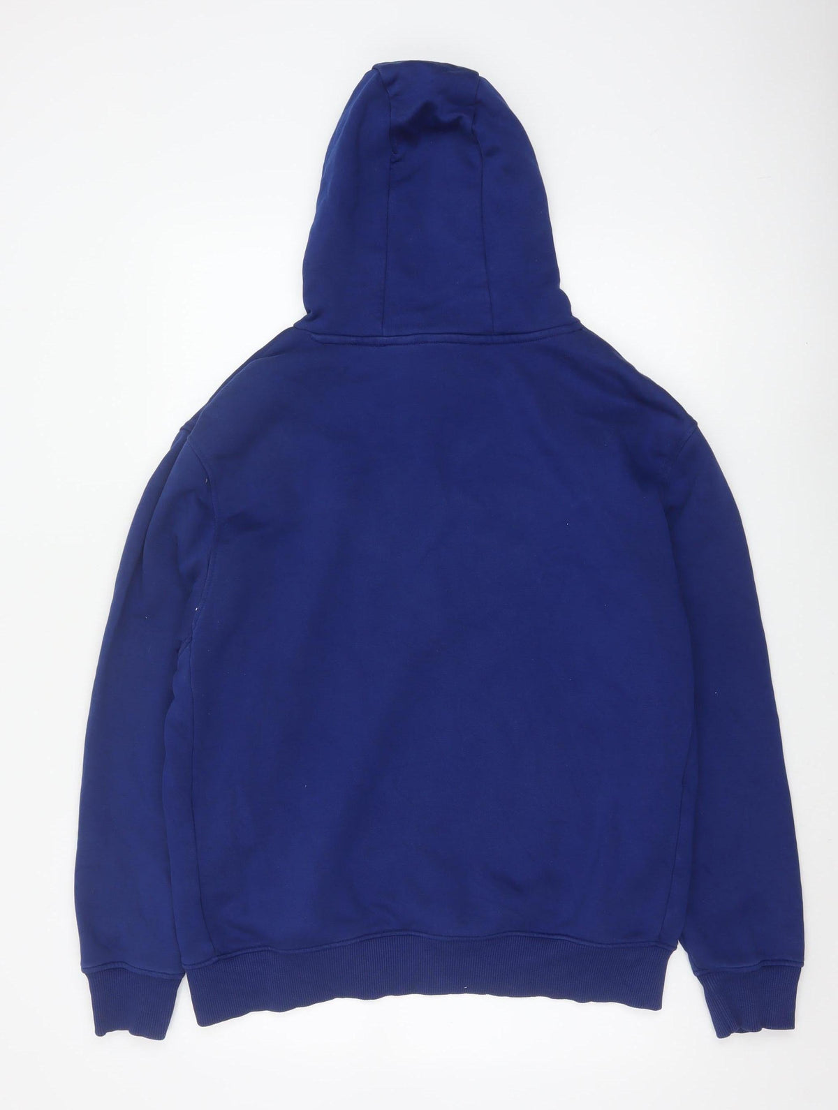 Next Men's Blue M Pullover Hooded Cotton Blend Fleece Hoodie