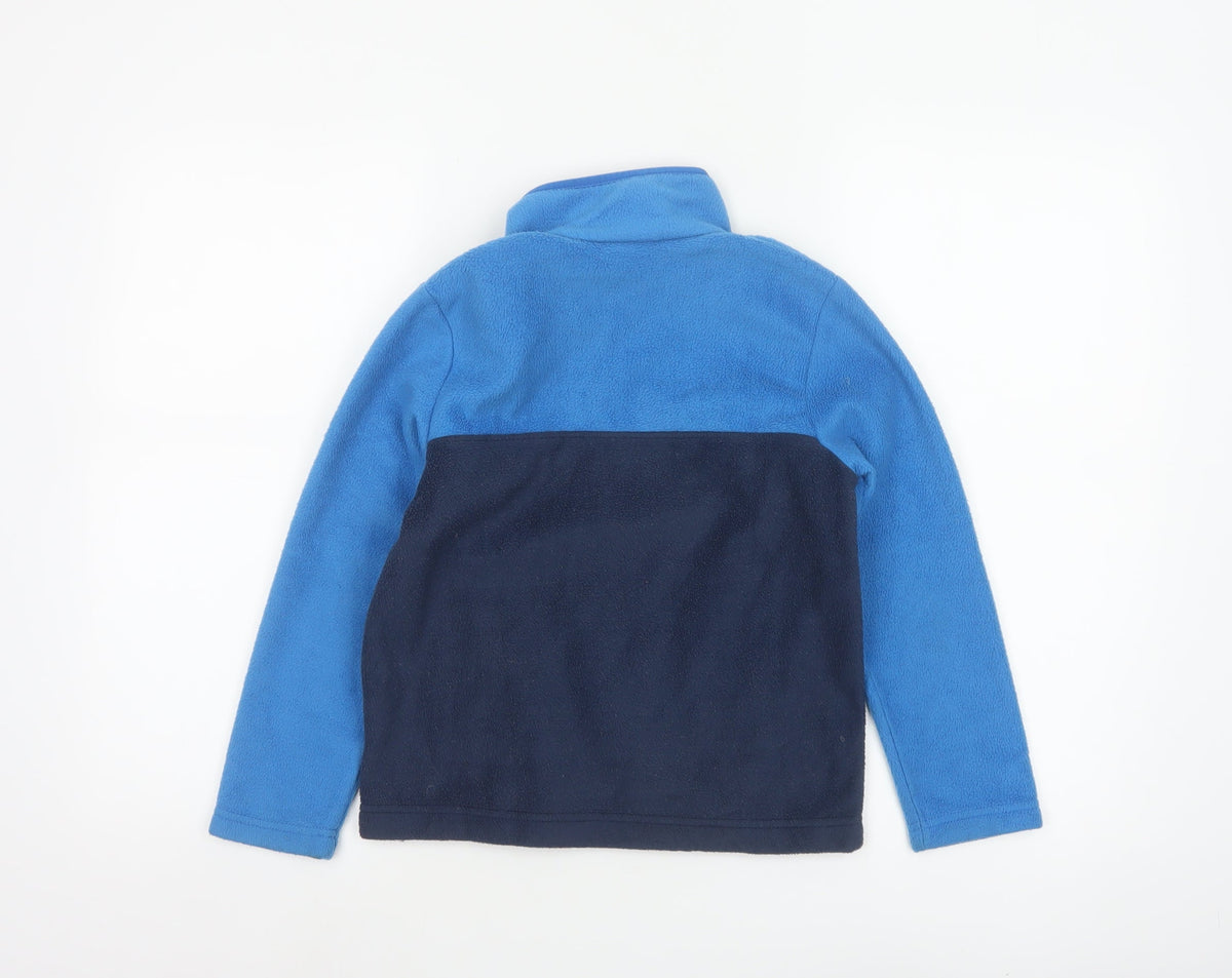 Columbia Boys Blue S Fleece Pullover Snap High Neck Sweatshirt