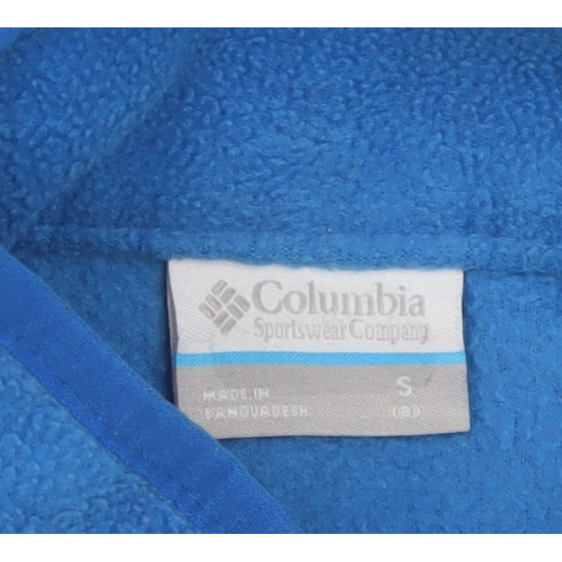 Columbia Boys Blue S Fleece Pullover Snap High Neck Sweatshirt
