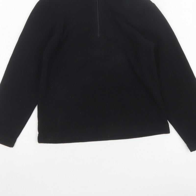 Mountain Warehouse Boys Black 5-6 Years Fleece 1/4 Zip Sweatshirt
