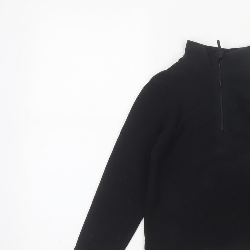 Mountain Warehouse Boys Black 5-6 Years Fleece 1/4 Zip Sweatshirt