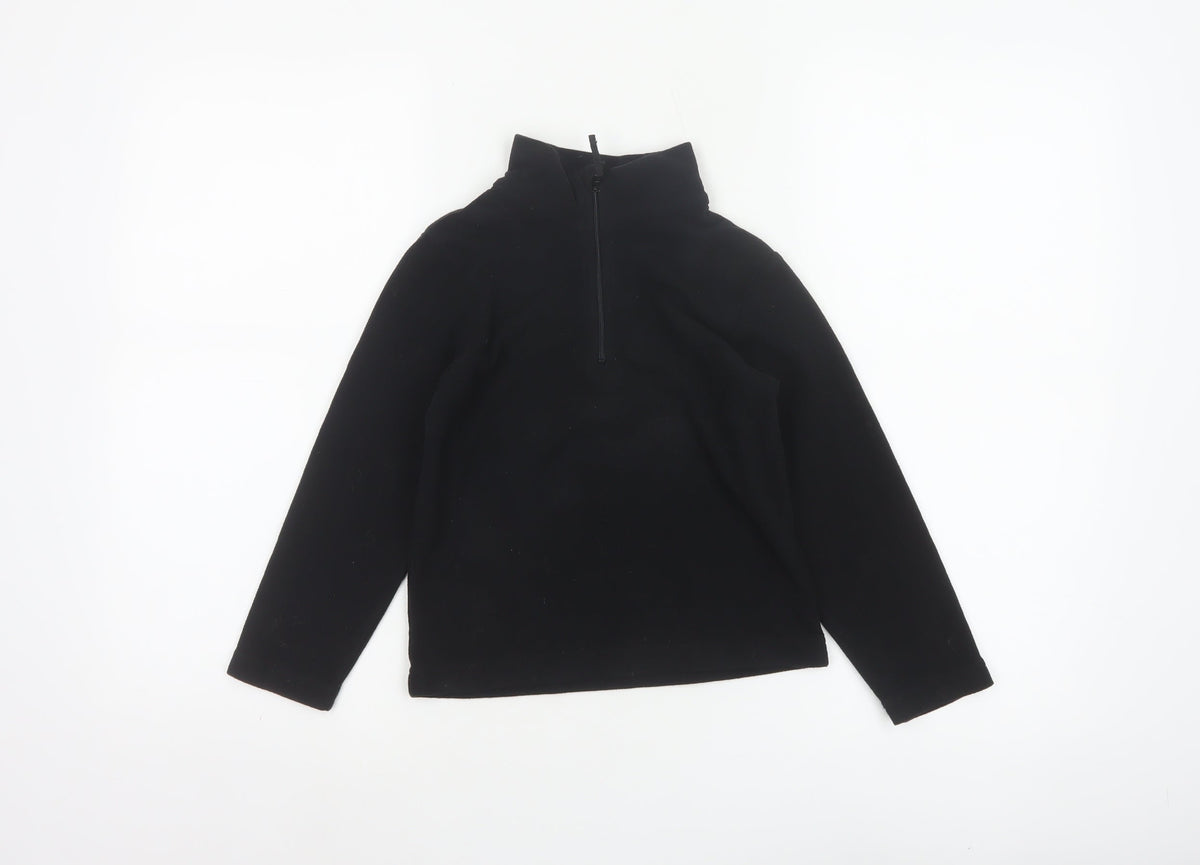 Mountain Warehouse Boys Black 5-6 Years Fleece 1/4 Zip Sweatshirt