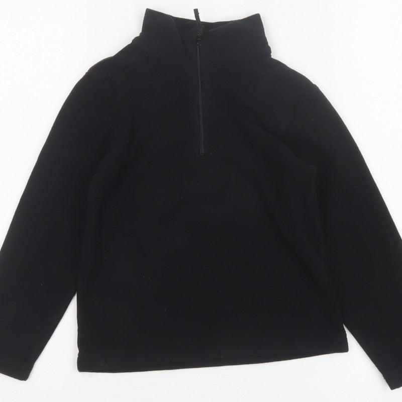 Mountain Warehouse Boys Black 5-6 Years Fleece 1/4 Zip Sweatshirt